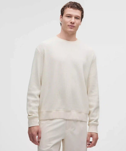 Cotton-Blend Waffle-Knit Long Sleeve