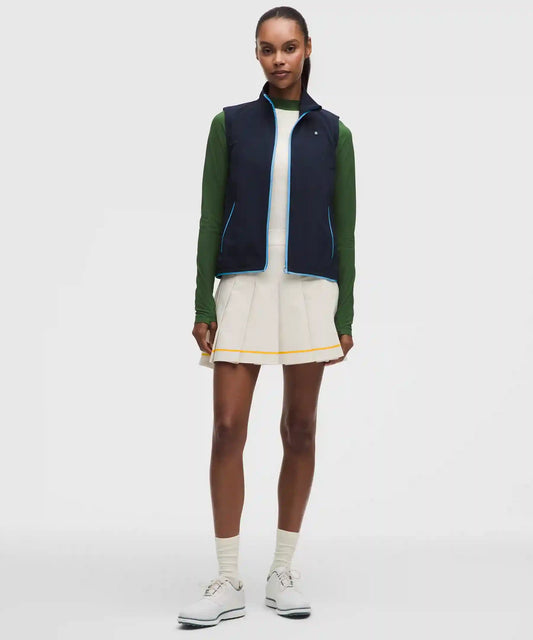 Box-Pleat High-Rise A-line Golf Skirt