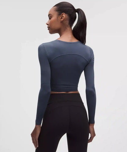 Unrestricted Power Cropped Long-Sleeve Shirt