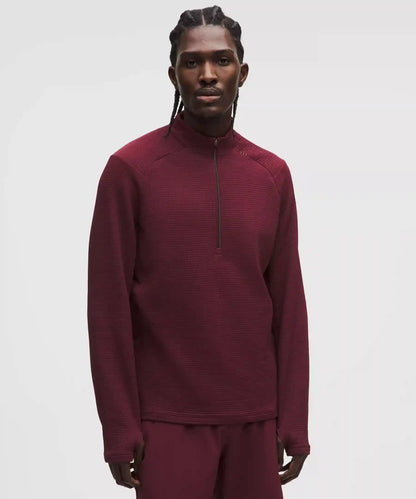 Waffle-Knit Half Zip