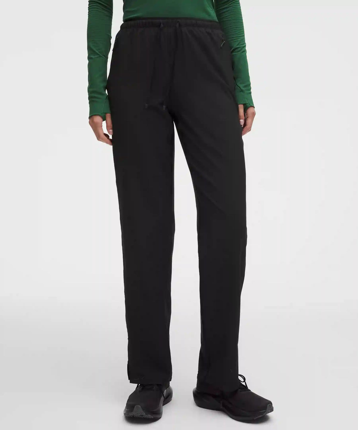 Textured Mesh High-Rise Running Pant
