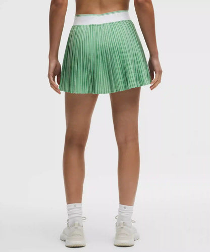 Knife-Pleat High-Rise Tennis Skirt