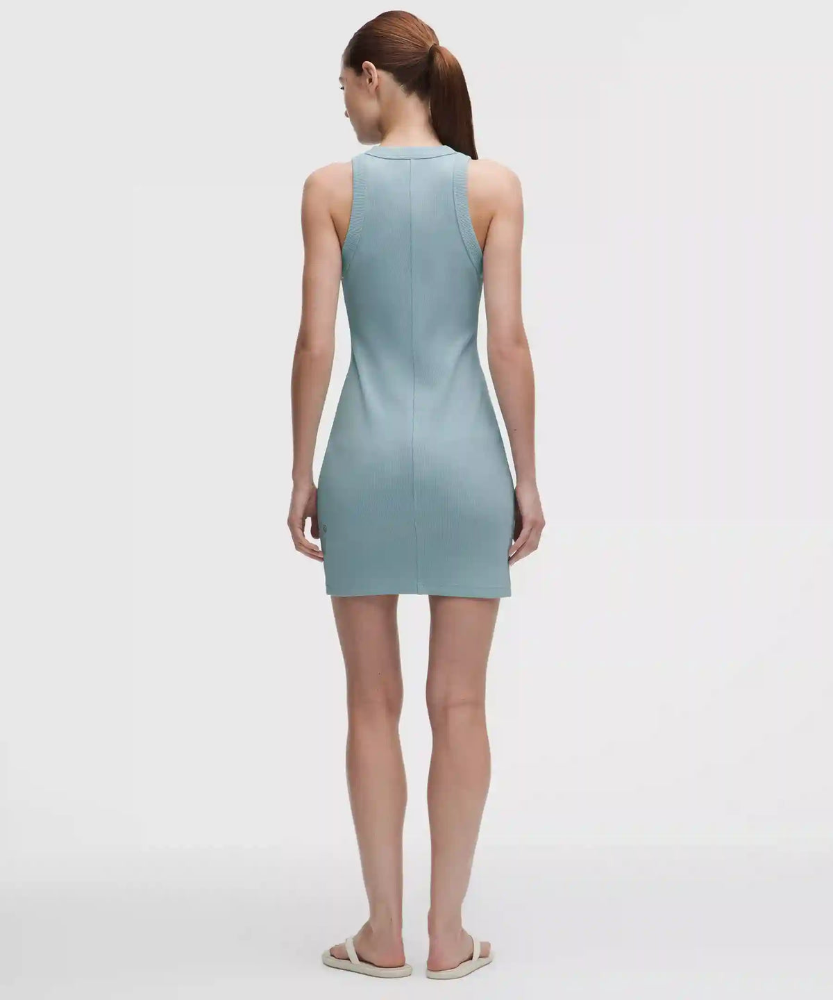 Ribbed Heavyweight Cotton-Blend Mini Dress