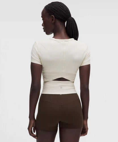 All It Takes Ribbed Keyhole Short-Sleeve Shirt