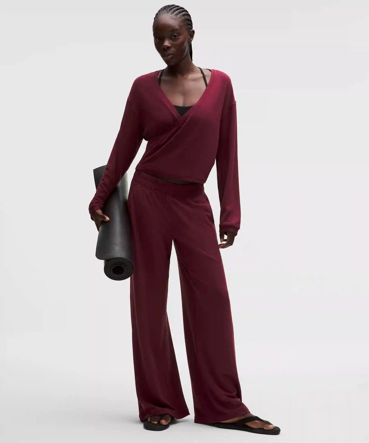 BeCalm Mid-Rise Wide-Leg Pant