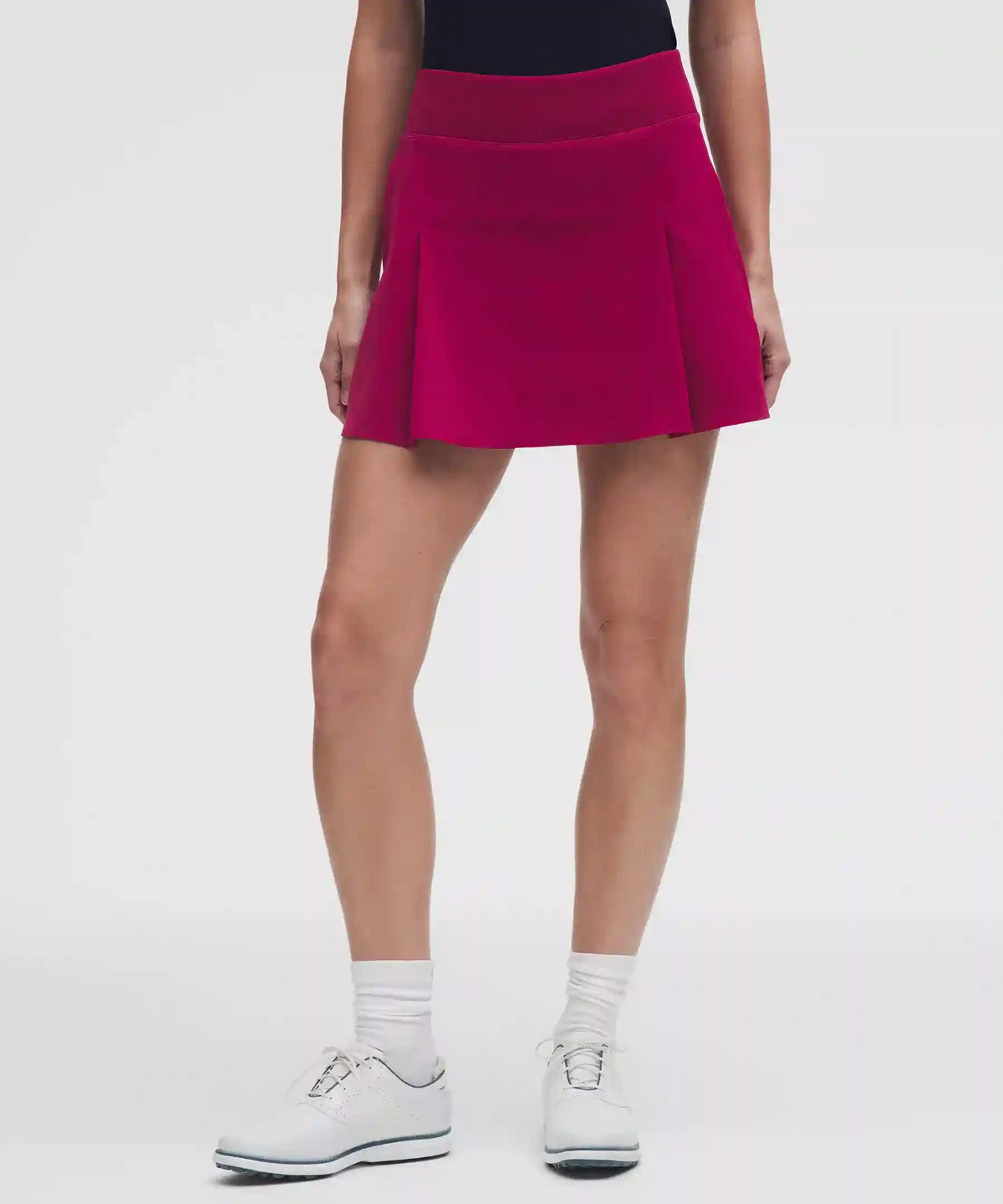 Top-Stitched Pleated Golf Skirt