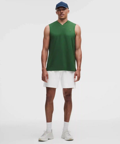 Mesh-Panelled Tennis Short 7"
