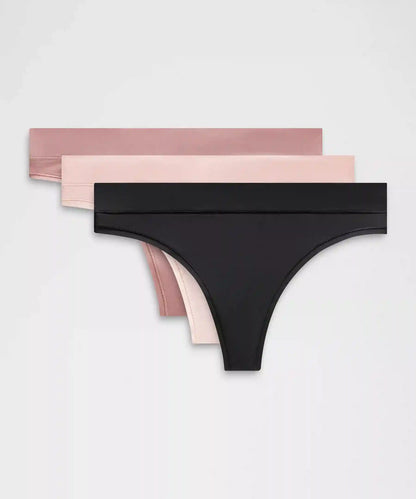 UnderEase Mid-Rise Thong Underwear *3 Pack