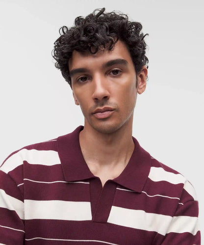 Cotton-Blend Knit Short-Sleeve Polo Shirt