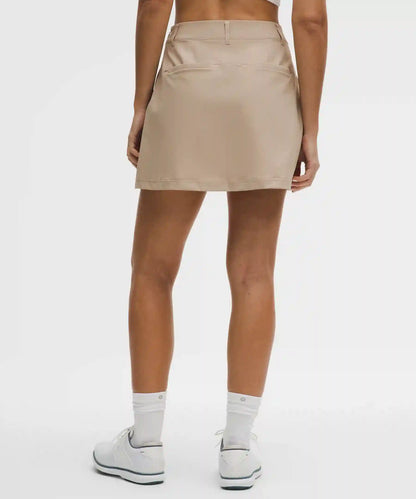 Stretch Twill Front Pleat Golf Skirt *Embroidered Logo
