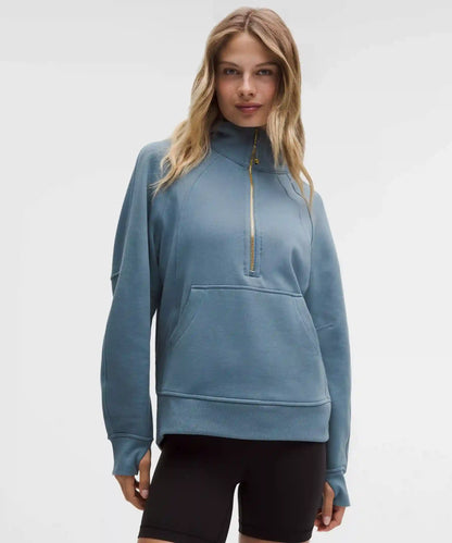 Scuba Oversized Half-Zip Hoodie *Long