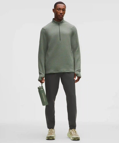 Waffle-Knit Half Zip