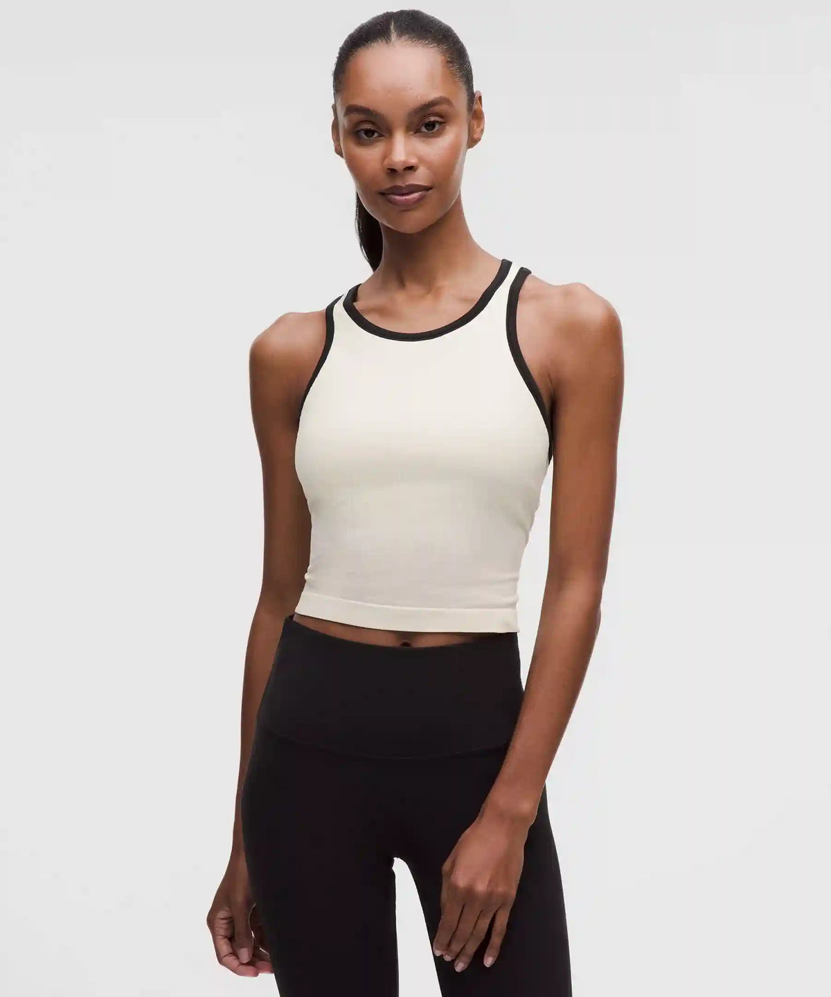Ebb to Street Cropped Racerback Tank Top *Contrast