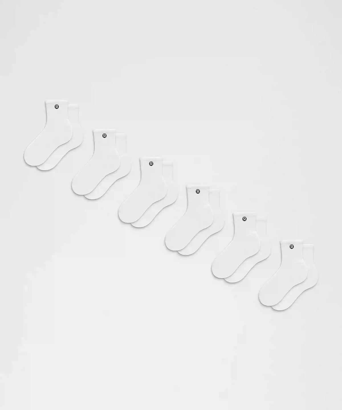 Unisex Daily Essential Quarter Socks *6 Pack
