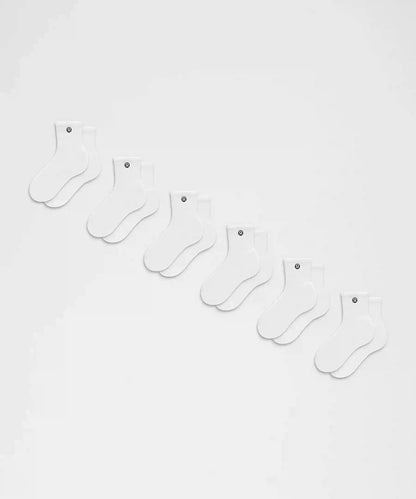 Unisex Daily Essential Quarter Socks *6 Pack