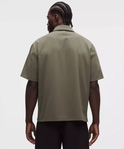 Daydrift Oversized Zip-Neck Polo Shirt