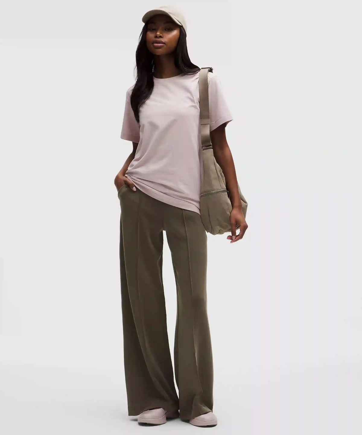 Softstreme Pintuck High-Rise Wide-Leg Pant *Regular