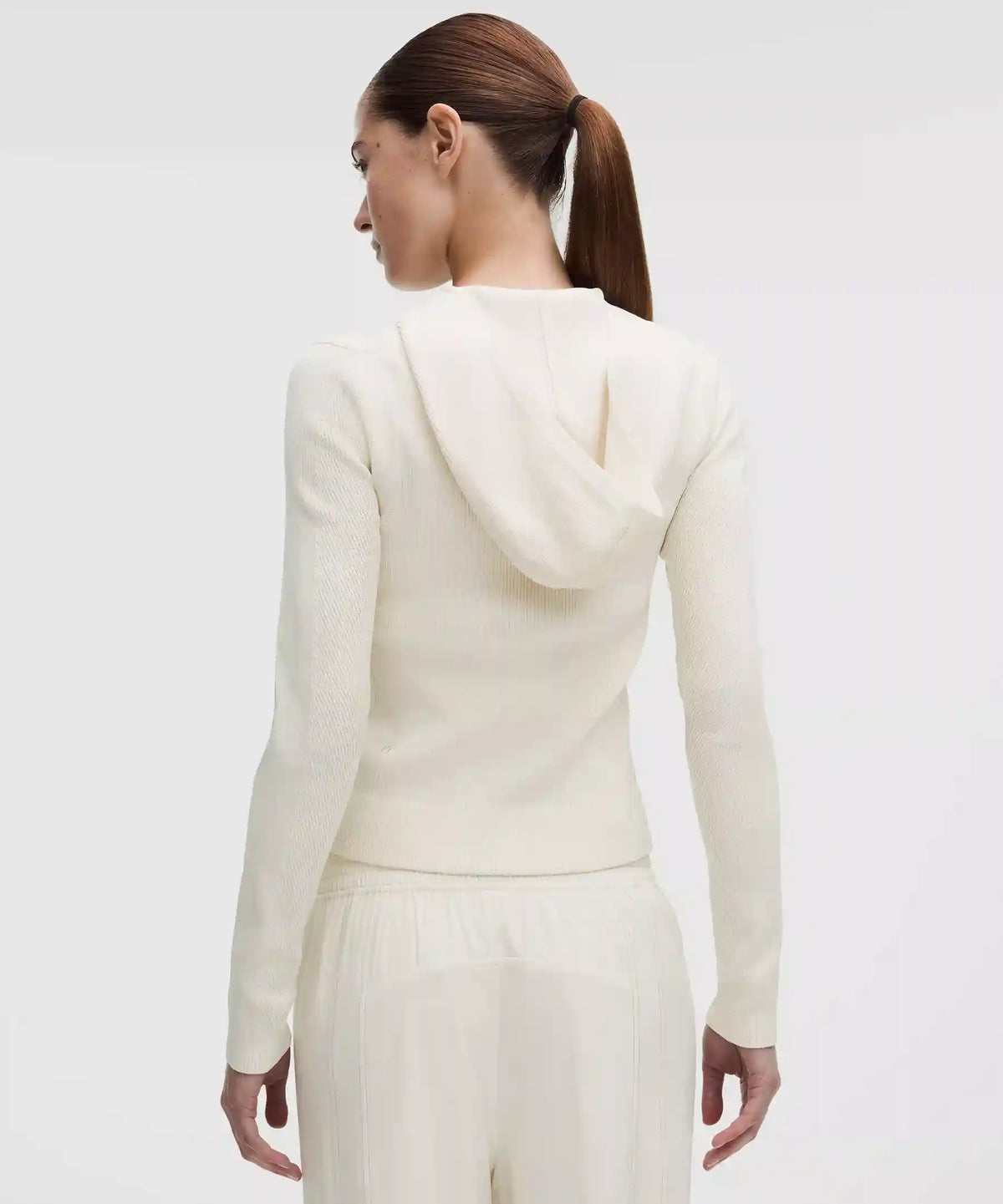 Structured Knit Zip-Up Hoodie