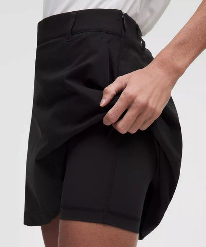 Stretch Twill Front Pleat Golf Skirt *Embroidered Logo