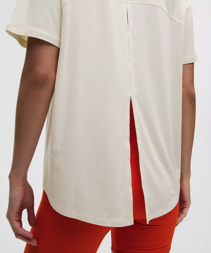 SilkyAppeal Tie-Back Short-Sleeve Shirt