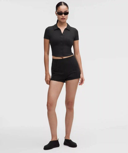 Button-Up Collared Short-Sleeve Shirt