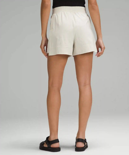 Stretch Woven Relaxed-Fit High-Rise Short 4"