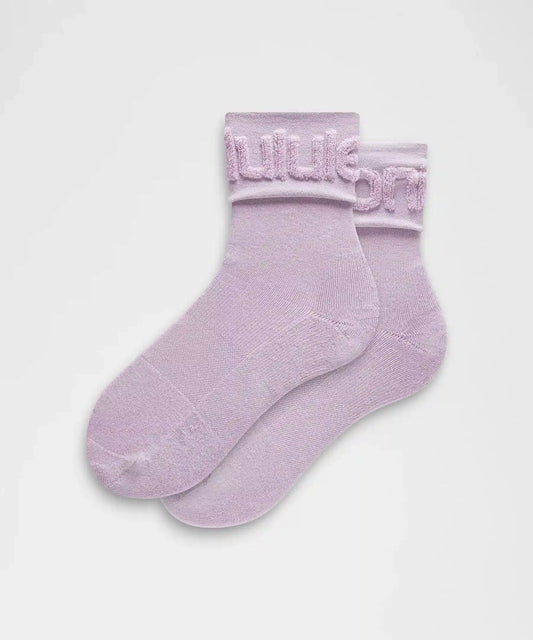 Unisex Fold-Over Terry Quarter Socks