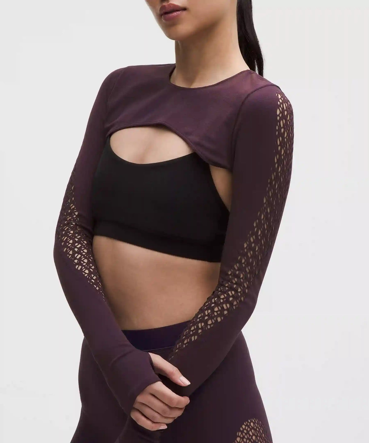 RevealKnit Interlace Long-Sleeve Shrug