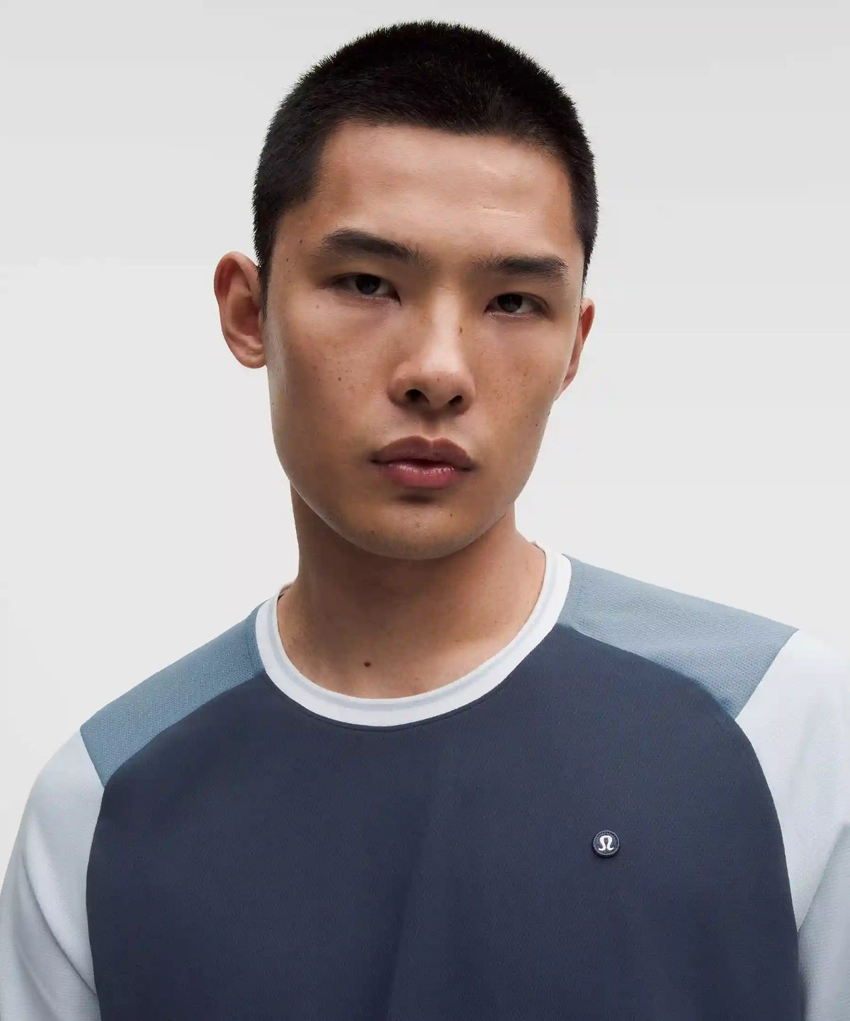 UV-Protective Textured Mesh Tennis Shirt