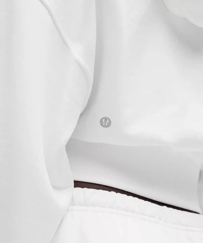 French Terry Cropped Full-Zip Hoodie