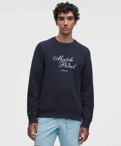 French Terry Classic-Fit Crewneck *Tennis Graphic
