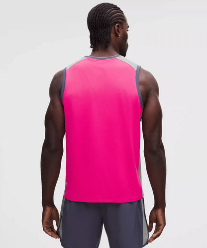 Pique Mesh-Panel Sleeveless Tennis Shirt