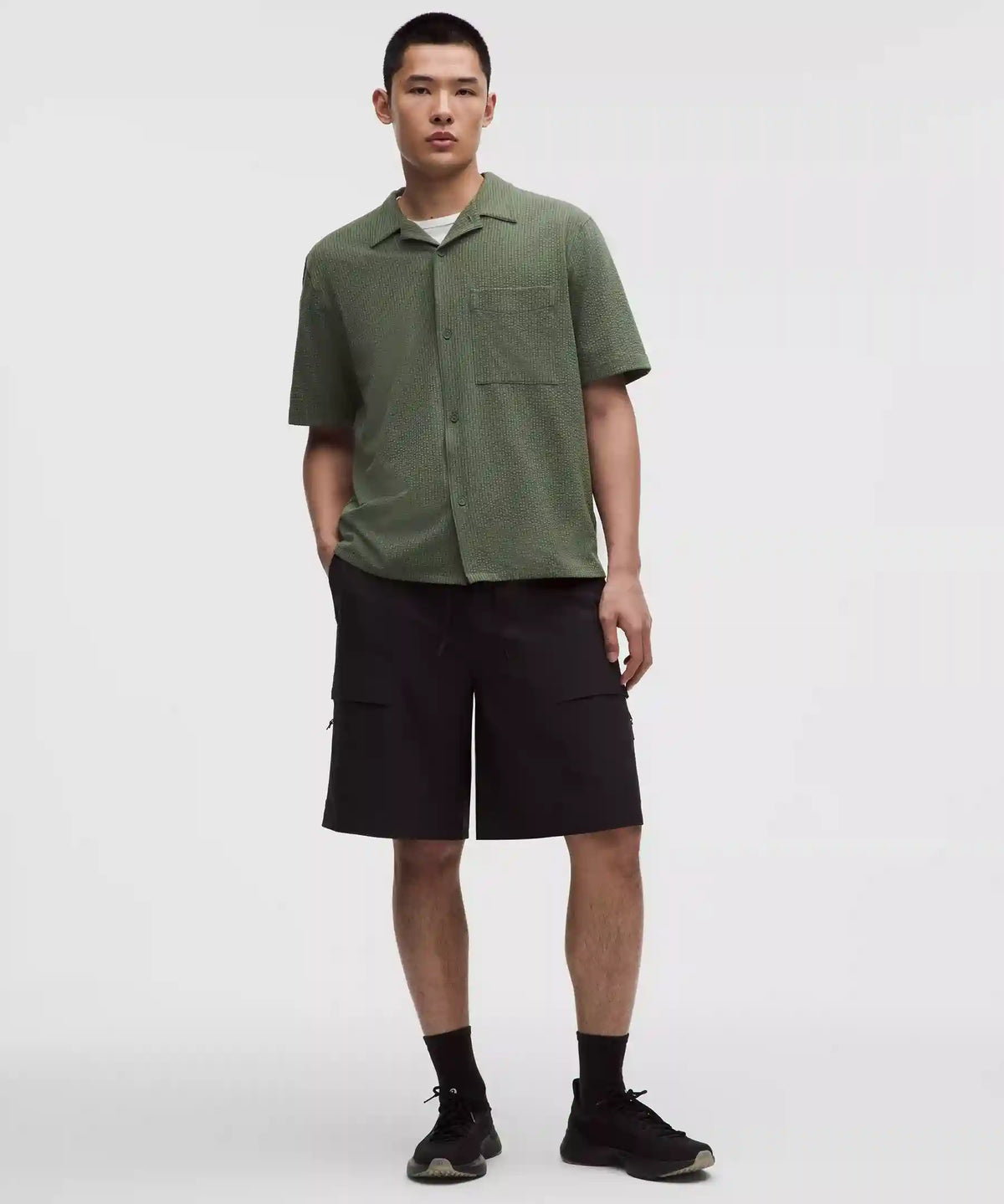 Airing Easy Camp-Collar Shirt *Textured