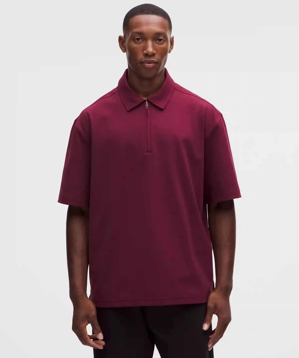 Daydrift Oversized Zip-Neck Polo Shirt