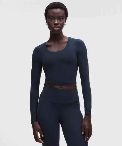 Unrestricted Power Cropped Long-Sleeve Shirt