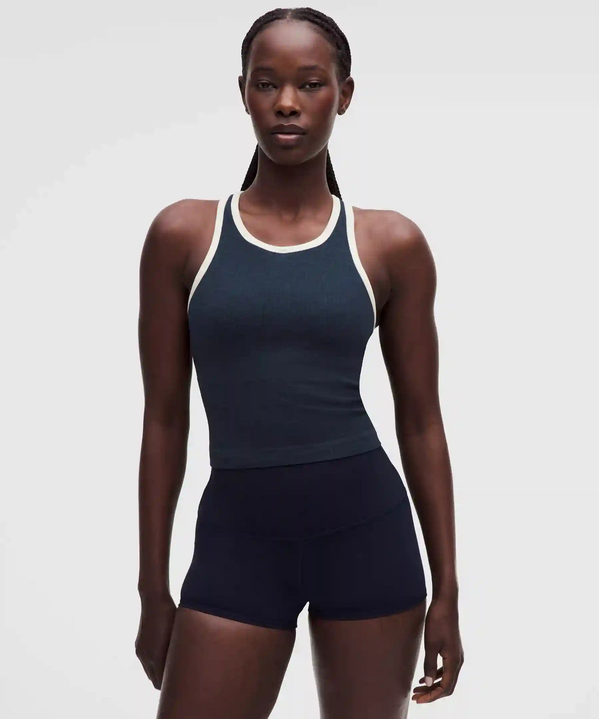 Ebb to Street Cropped Racerback Tank Top *Contrast