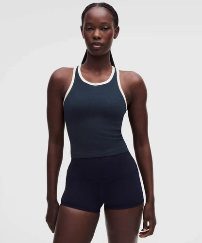 Ebb to Street Cropped Racerback Tank Top *Contrast