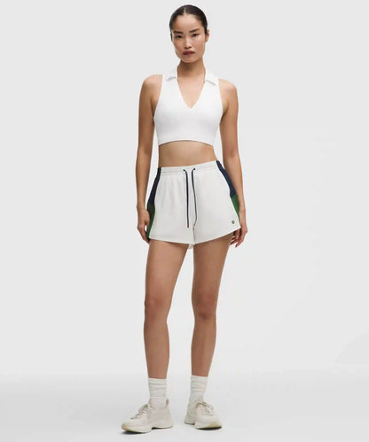 Collared Longline Ribbed Tennis Bra *Medium Support, B/C Cup