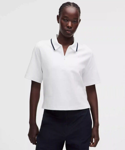 Cotton-Blend Pique Short-Sleeve Polo Shirt