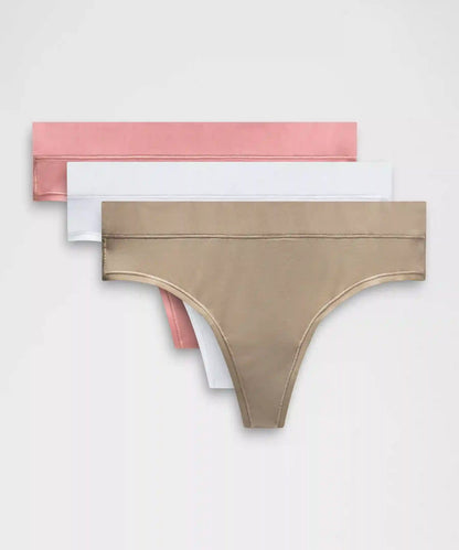 UnderEase High-Rise Thong Underwear *3 Pack