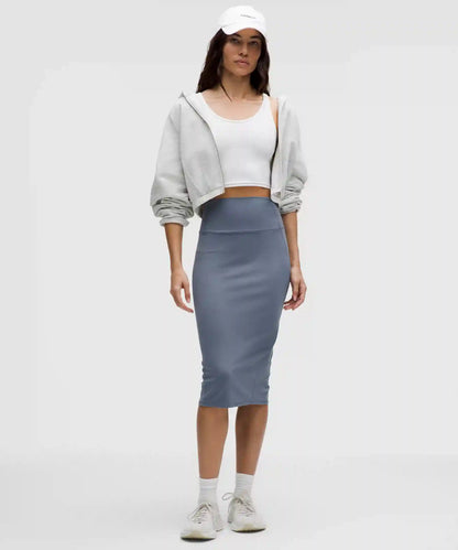 Nulu Slim-Fit High-Rise Midi Skirt