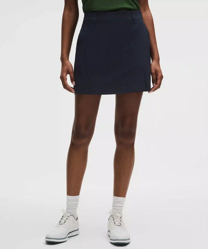 Stretch Twill Front Pleat Golf Skirt *Embroidered Logo
