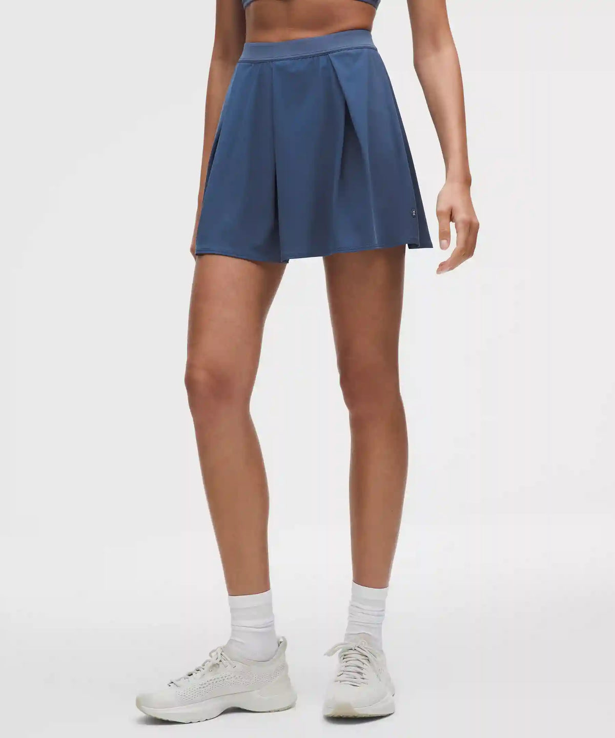 Angled-Pleat High-Rise Tennis Skirt