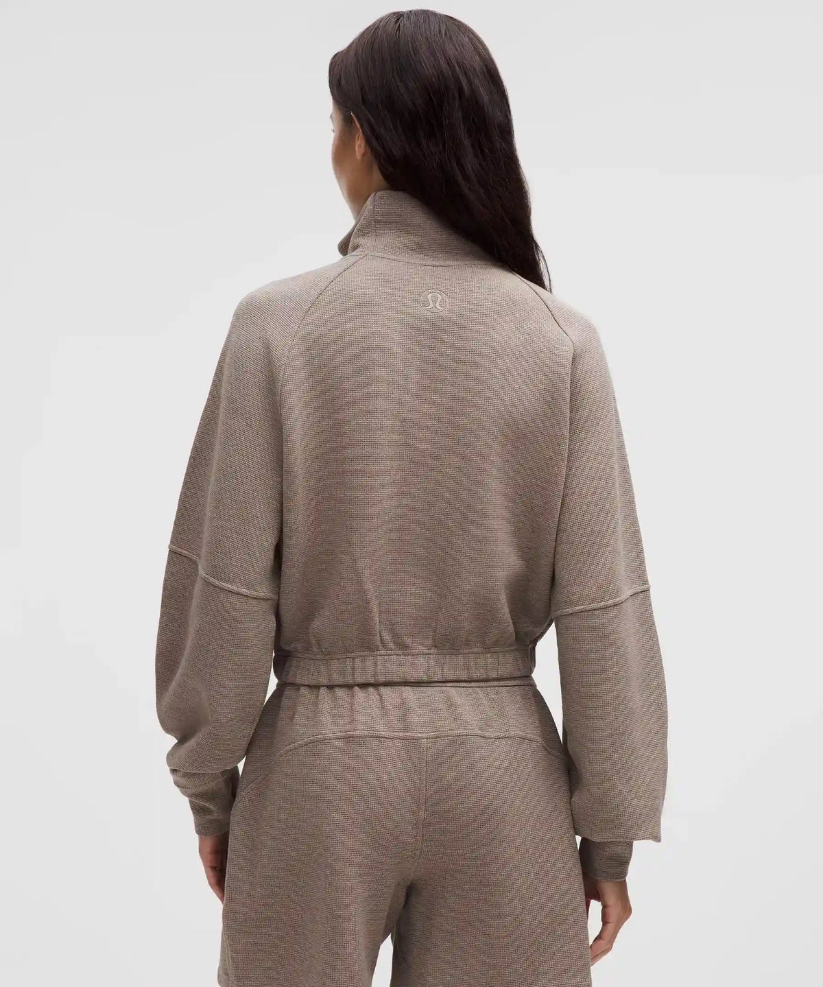 Scuba Cropped Funnel-Neck Half Zip *Waffle