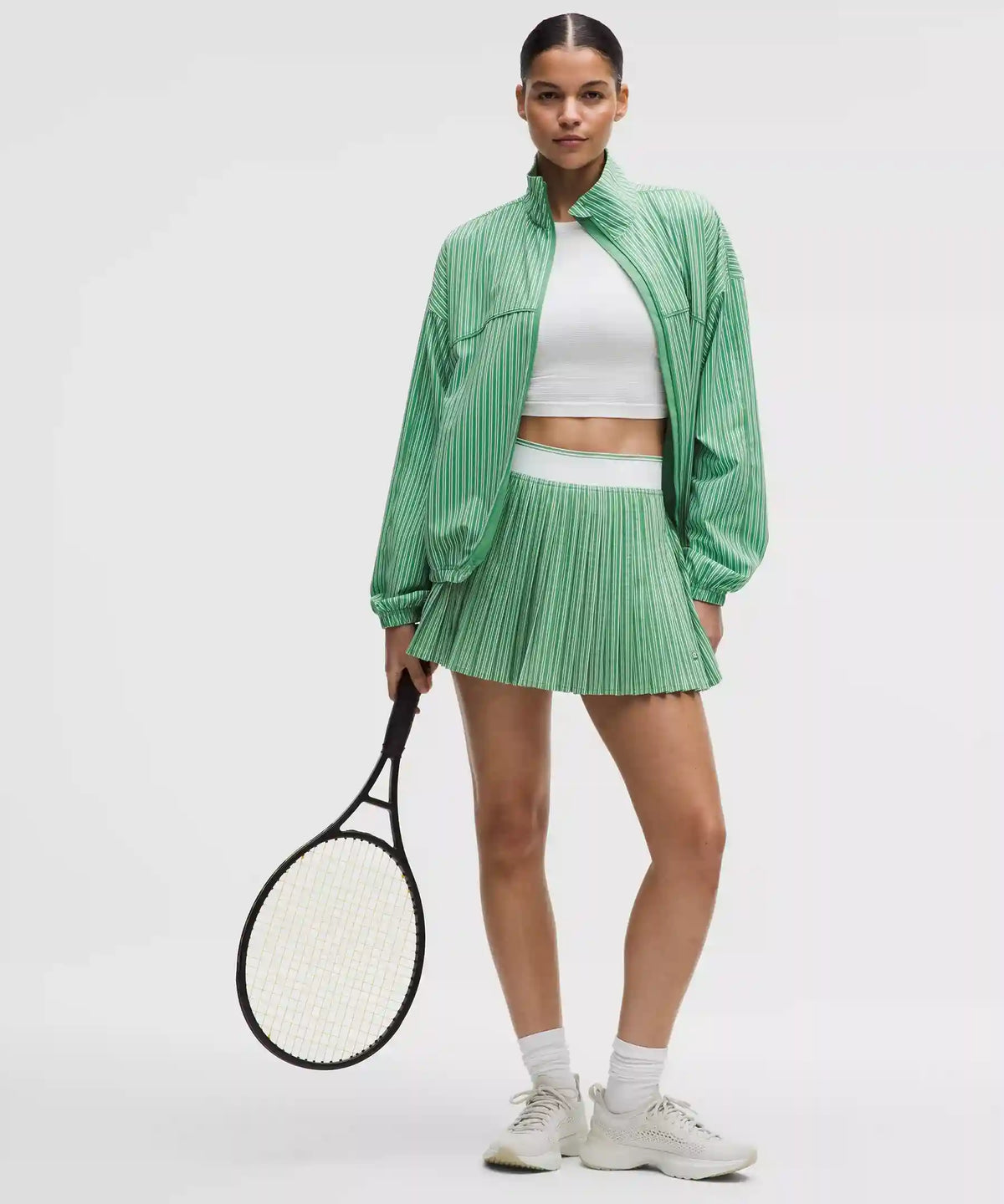 Knife-Pleat High-Rise Tennis Skirt