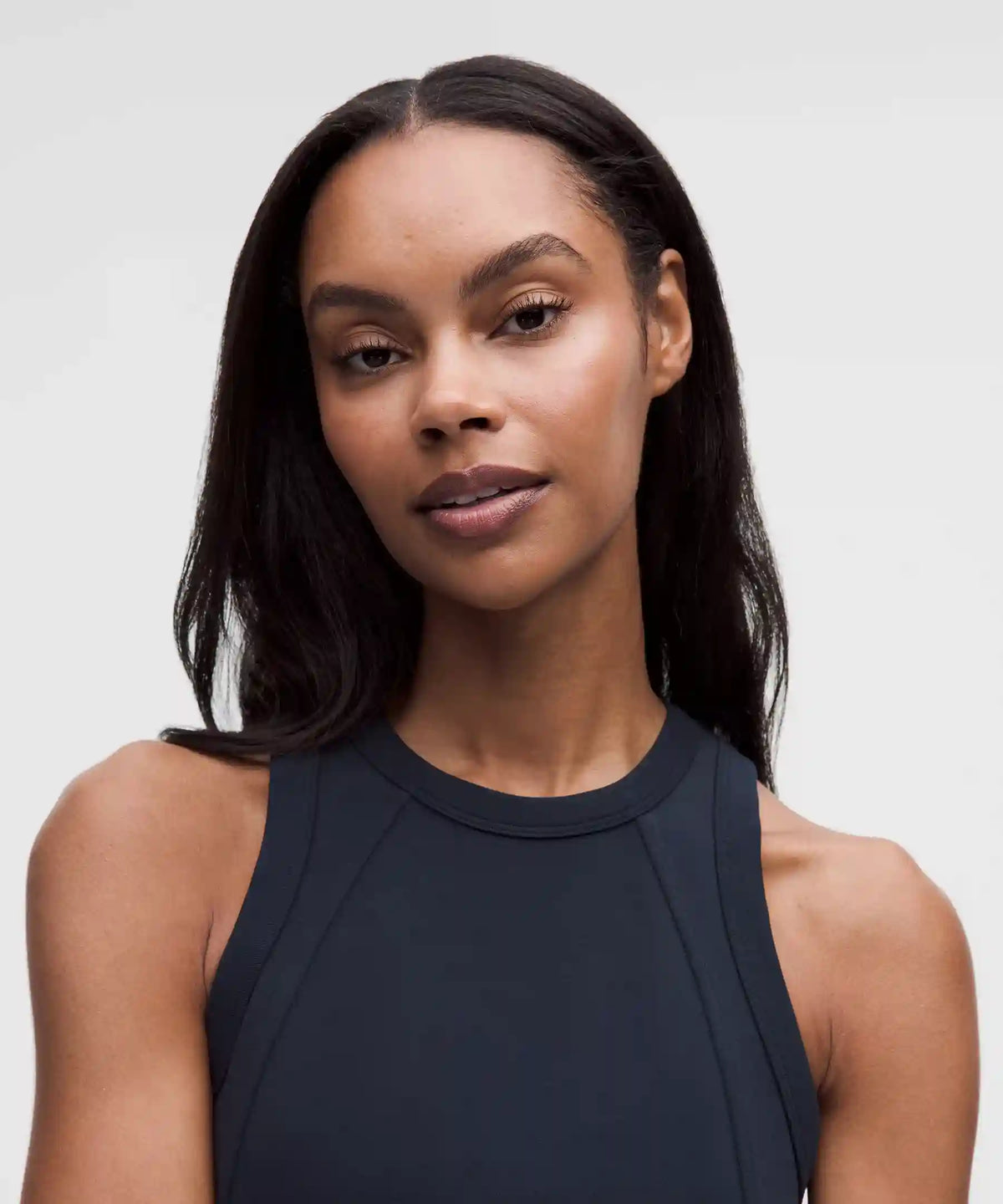 Tech Ribbed Fit-and-Flare Midi Dress