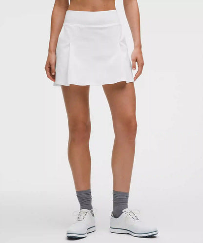 Top-Stitched Pleated Golf Skirt
