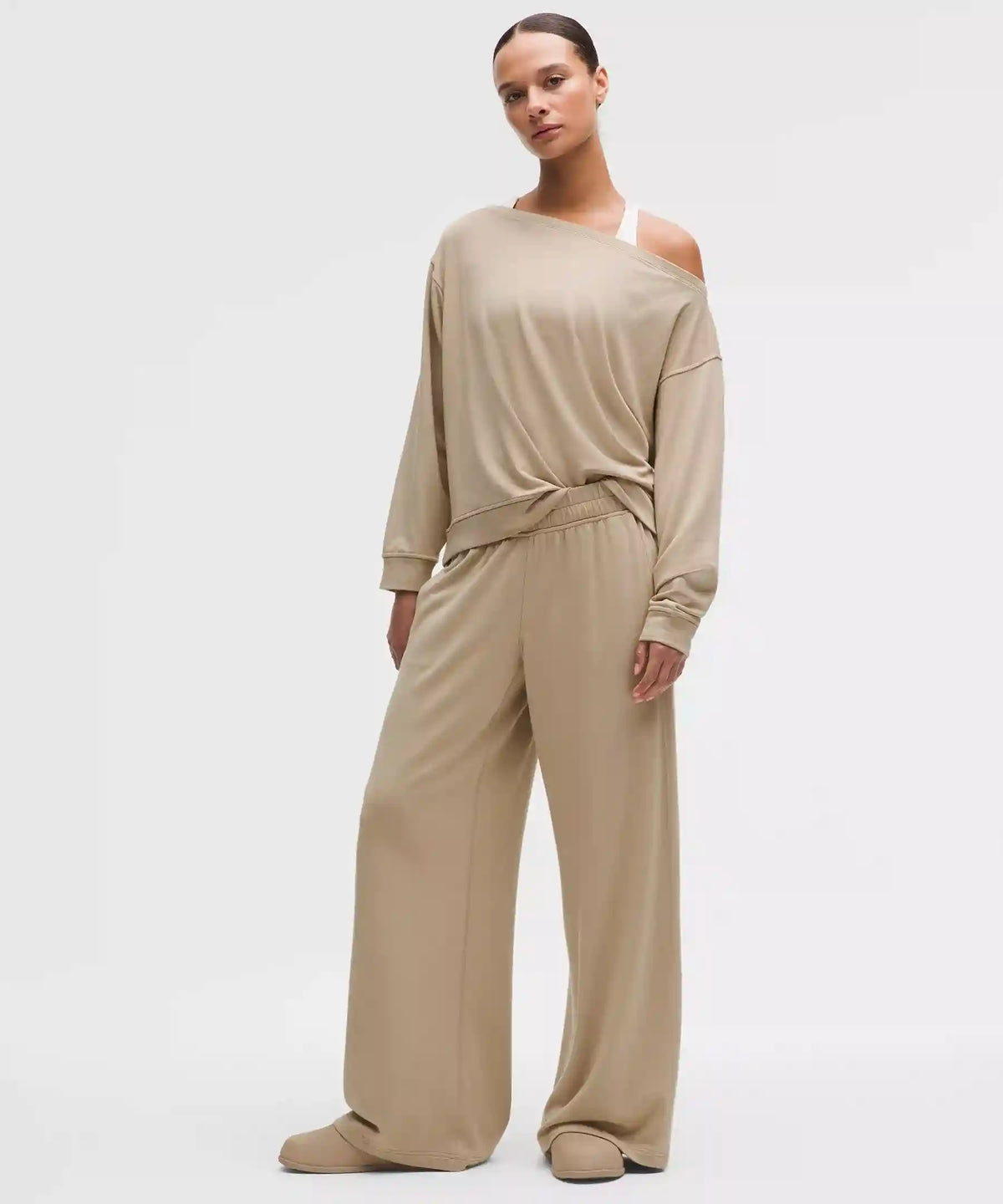 BeCalm Oversized Boatneck Long-Sleeve Shirt