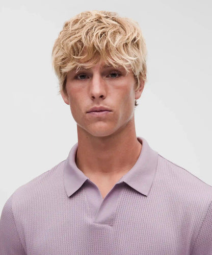 Textured Seamless Polo Shirt