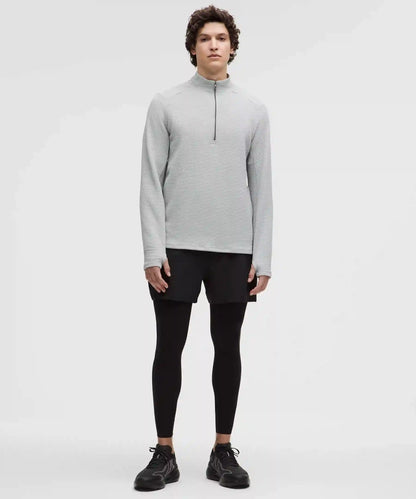 Waffle-Knit Half Zip